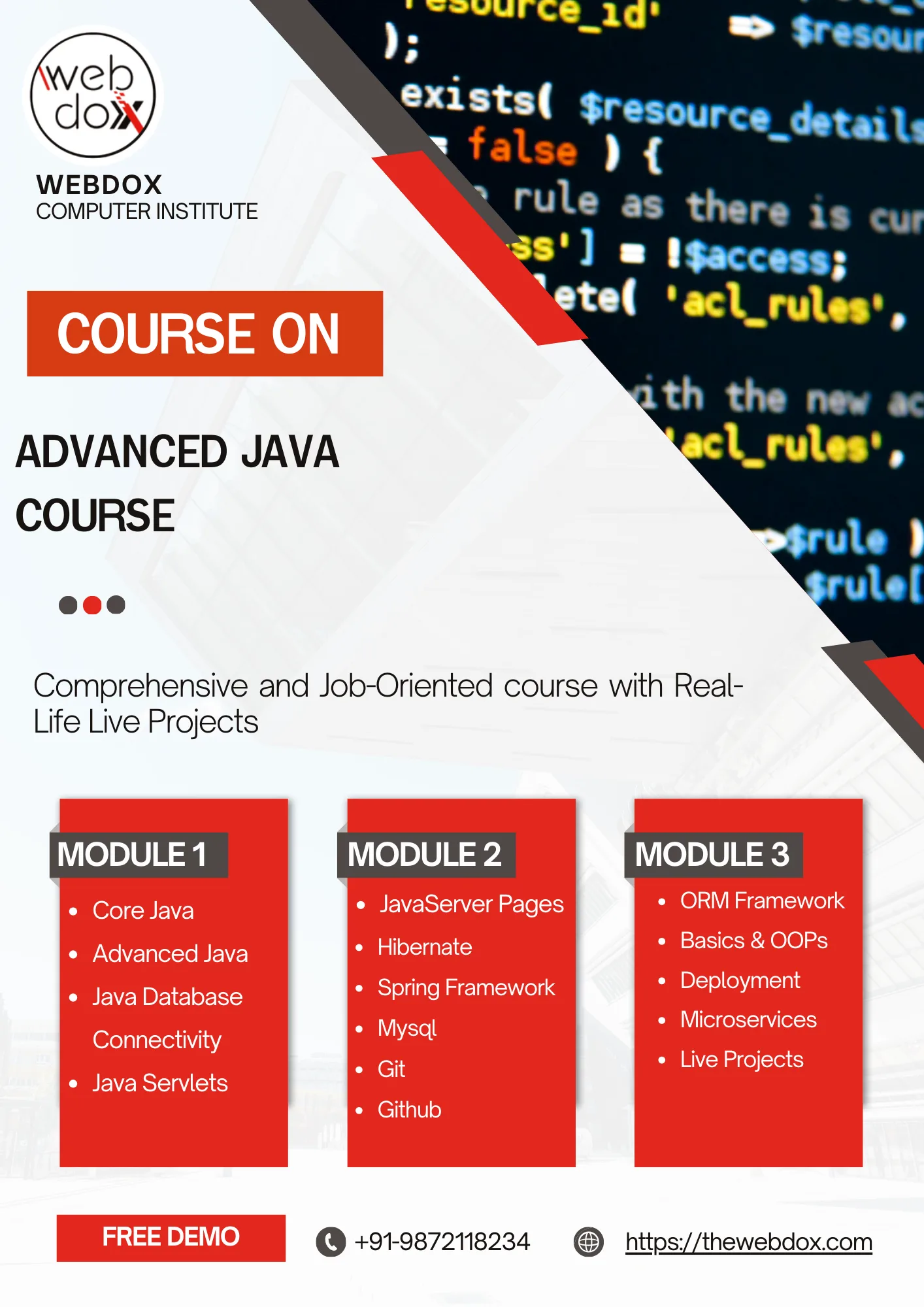 Advanced Java Development Course in Jalandhar