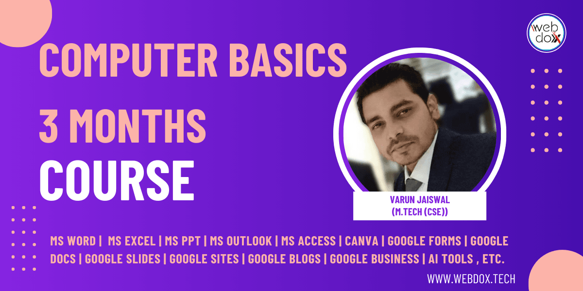 Basics Computer Course in Jalandhar for 3 Months