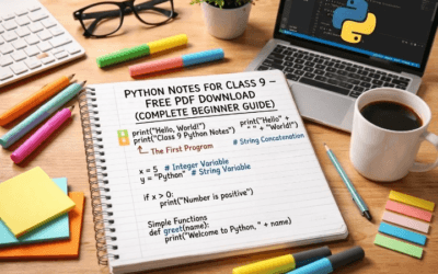 Python Notes for Class 9 – Free PDF Download (Complete Beginner Guide)