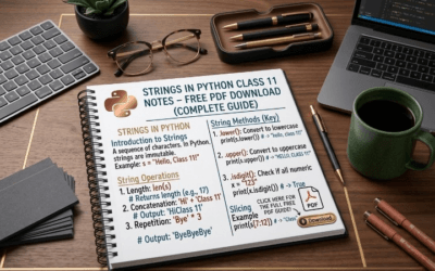 Strings in Python Class 11 Notes – Free PDF Download (Complete Guide)
